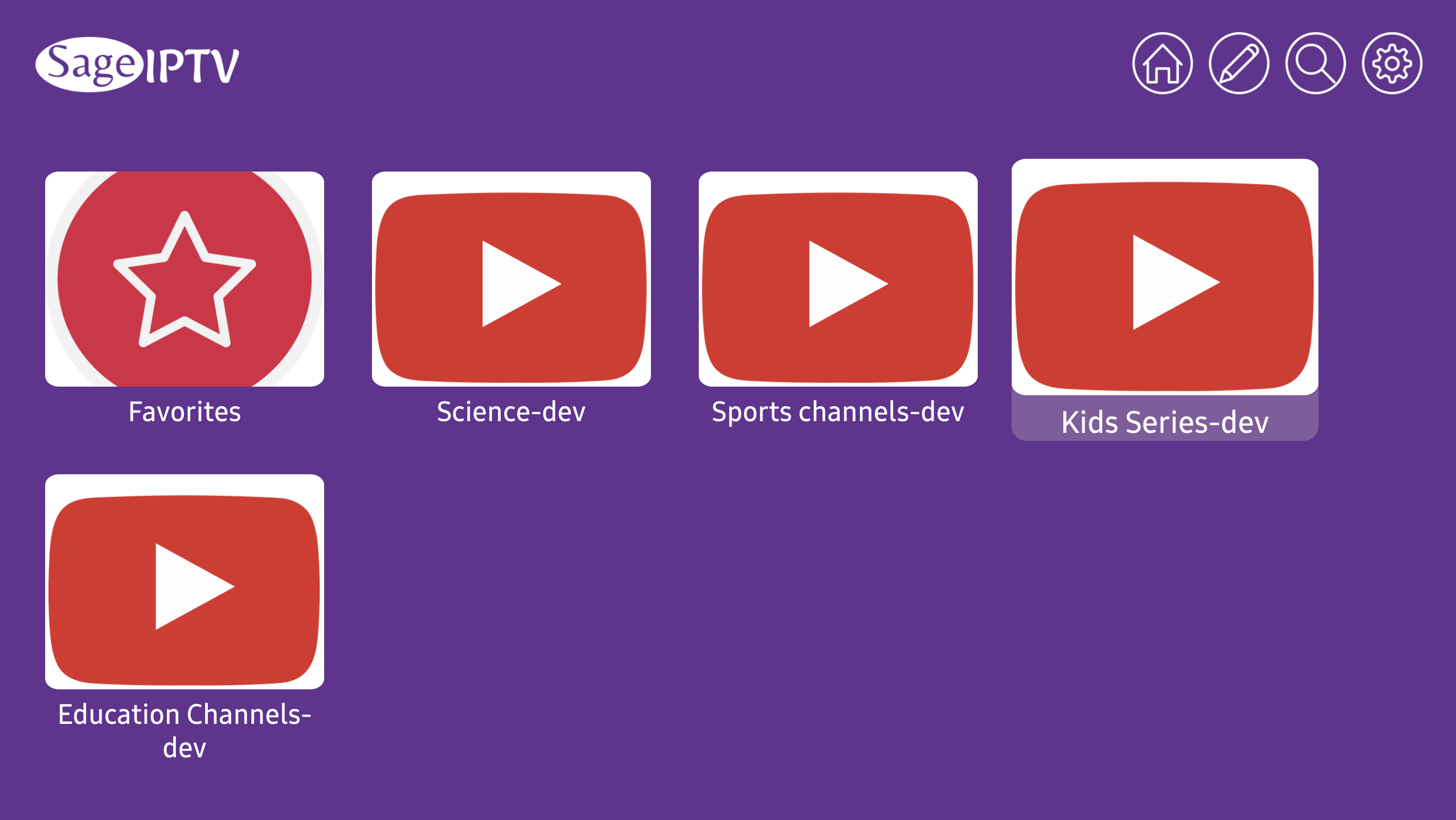 categories list